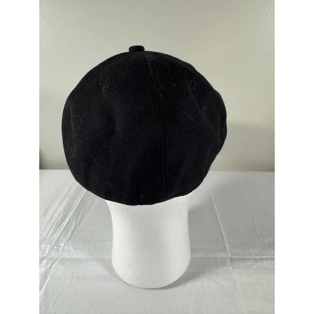 New Century New York Yankees Fitted Hat Black White NY Logo Cap Size 7 1/2